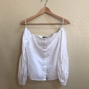 NEW Express White Off-the-Shoulder Blouse